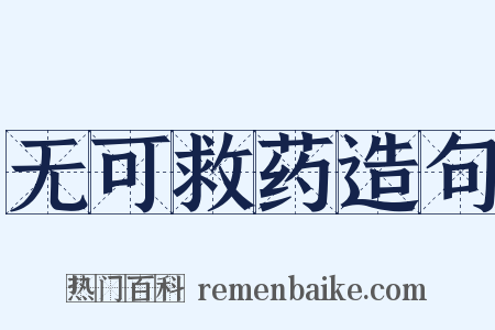 无可救药造句是什么意思的图片